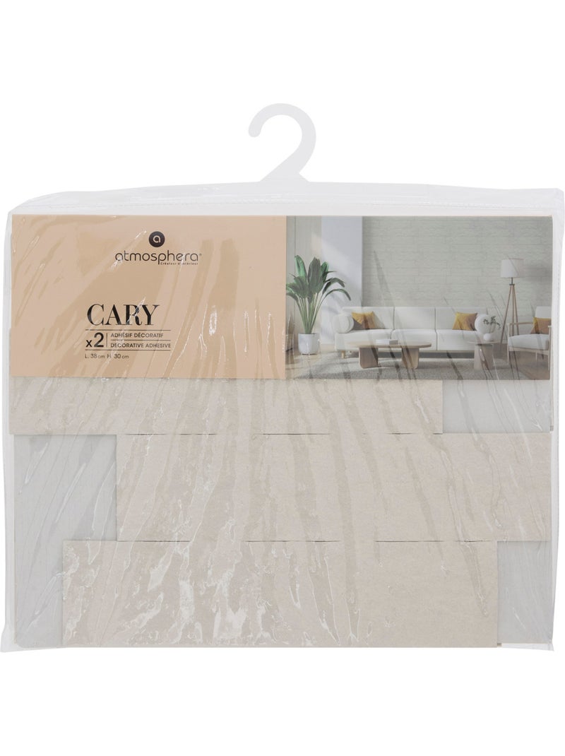 Lot de 2 stickers muraux CARY Beige - Kiabi