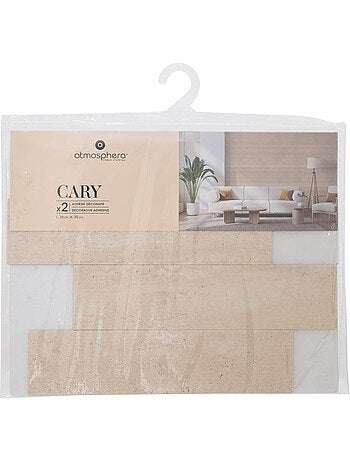 Lot de 2 stickers muraux effet travertin CARY