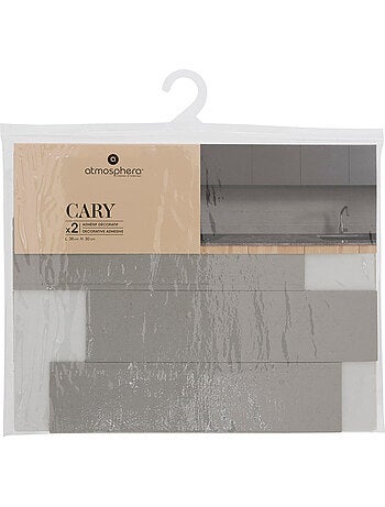 Lot de 2 stickers muraux effet travertin CARY