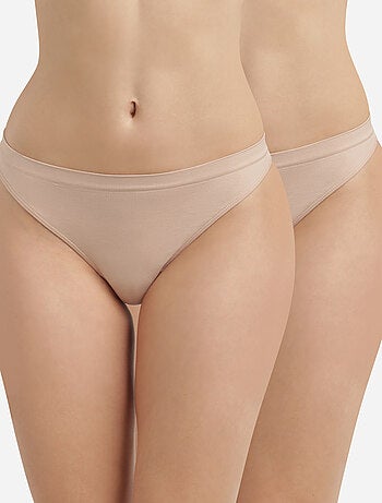 Lot de 2 Strings Microfibre Seamless