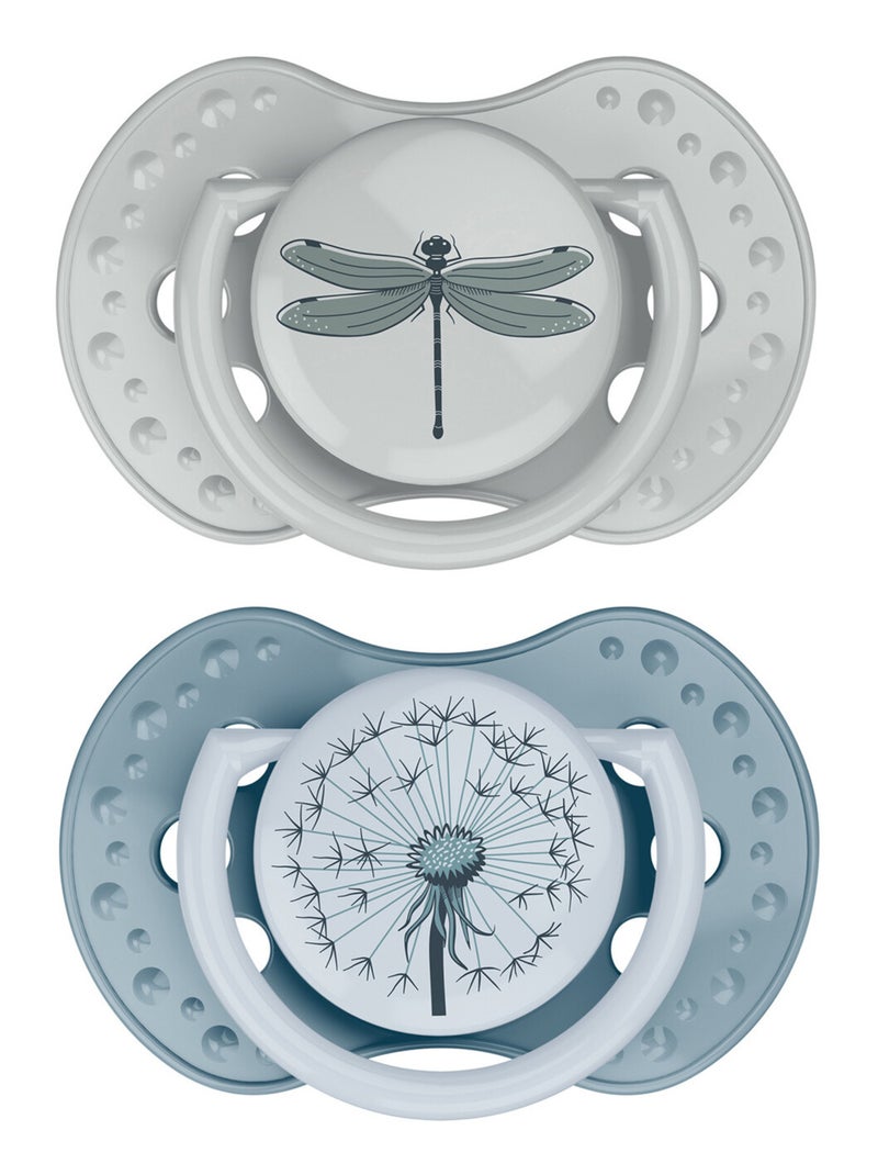 Lot de 2 sucettes dynamique lovi botanic taille 1 de 0 à 3 mois Bleu - Kiabi