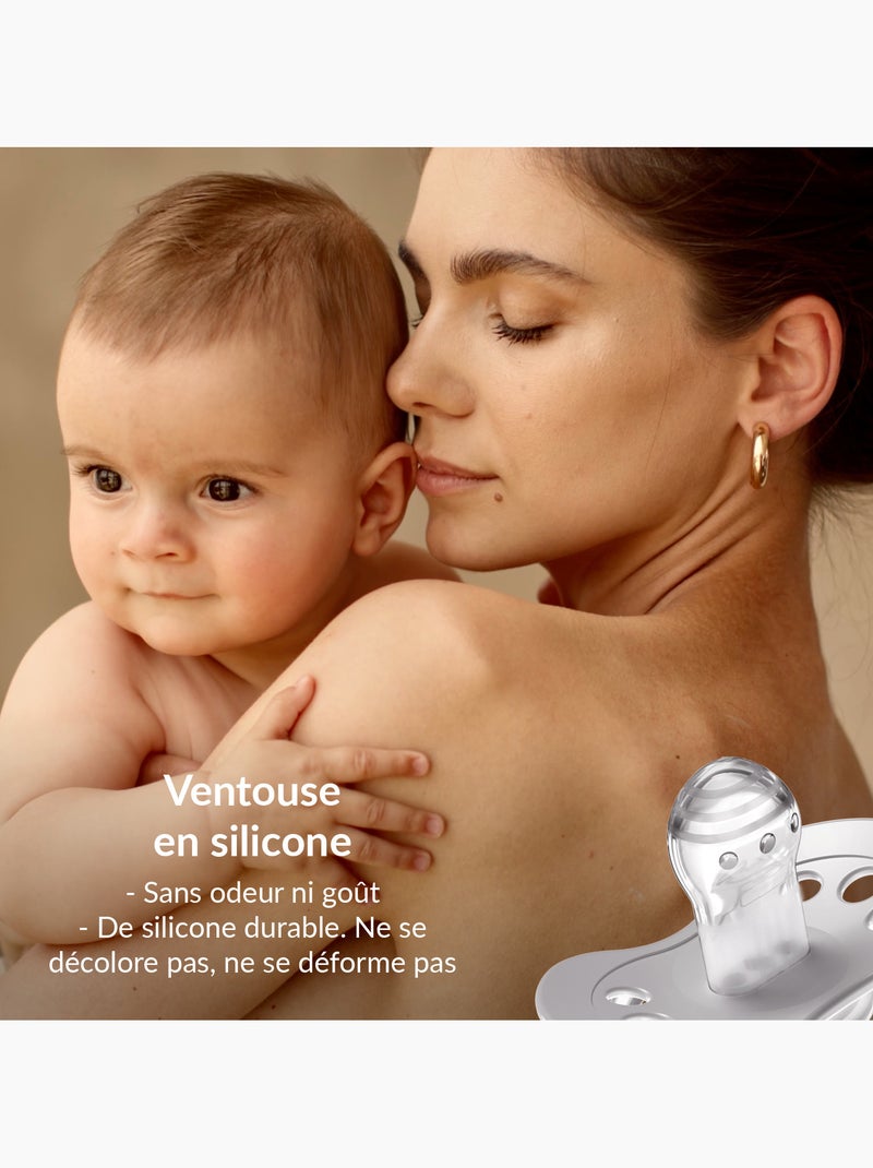 Lot de 2 sucettes dynamique lovi harmony taille 1 de 0 à 3 mois Beige - Kiabi
