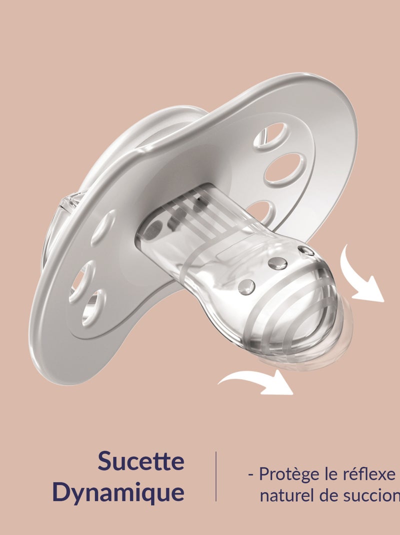 Lot de 2 sucettes dynamique lovi harmony taille 1 de 0 à 3 mois Gris - Kiabi