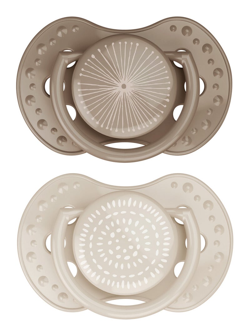 Lot de 2 sucettes dynamique lovi harmony taille 2 de 3 à 6 mois Beige - Kiabi