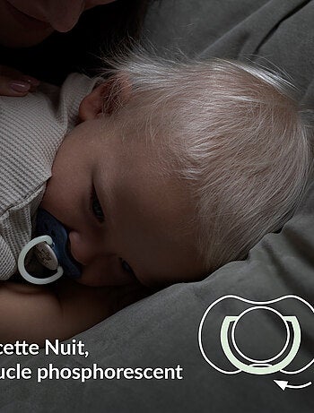 Lot de 2 sucettes dynamique lovi nuit & jour taille 4 - plus 18 mois