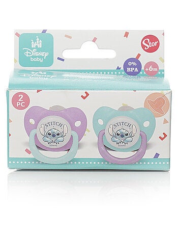 Lot de 2 sucettes Lilo et Stitch 6M+