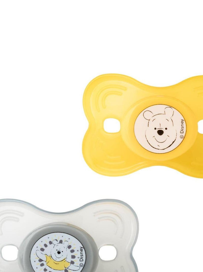 Lot de 2 sucettes nuit Disney Winnie Hunny 12 mois Jaune - Kiabi