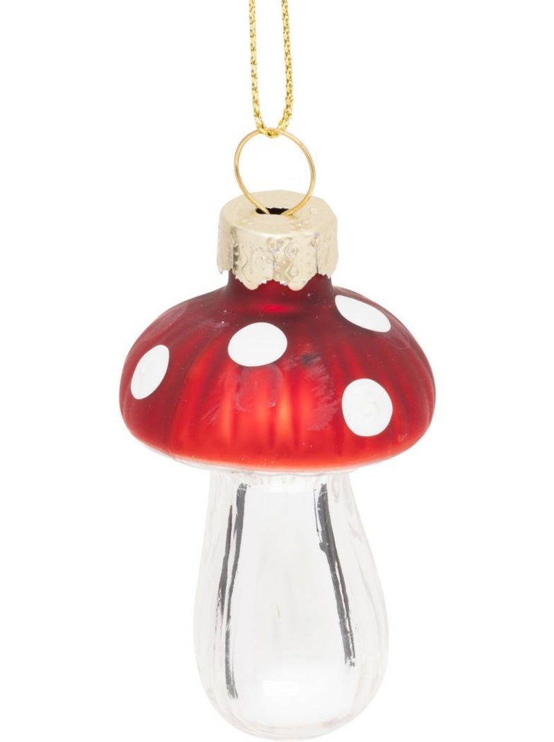 Lot de 2 sujets champignon h6 cm verre rouge Rouge - Kiabi