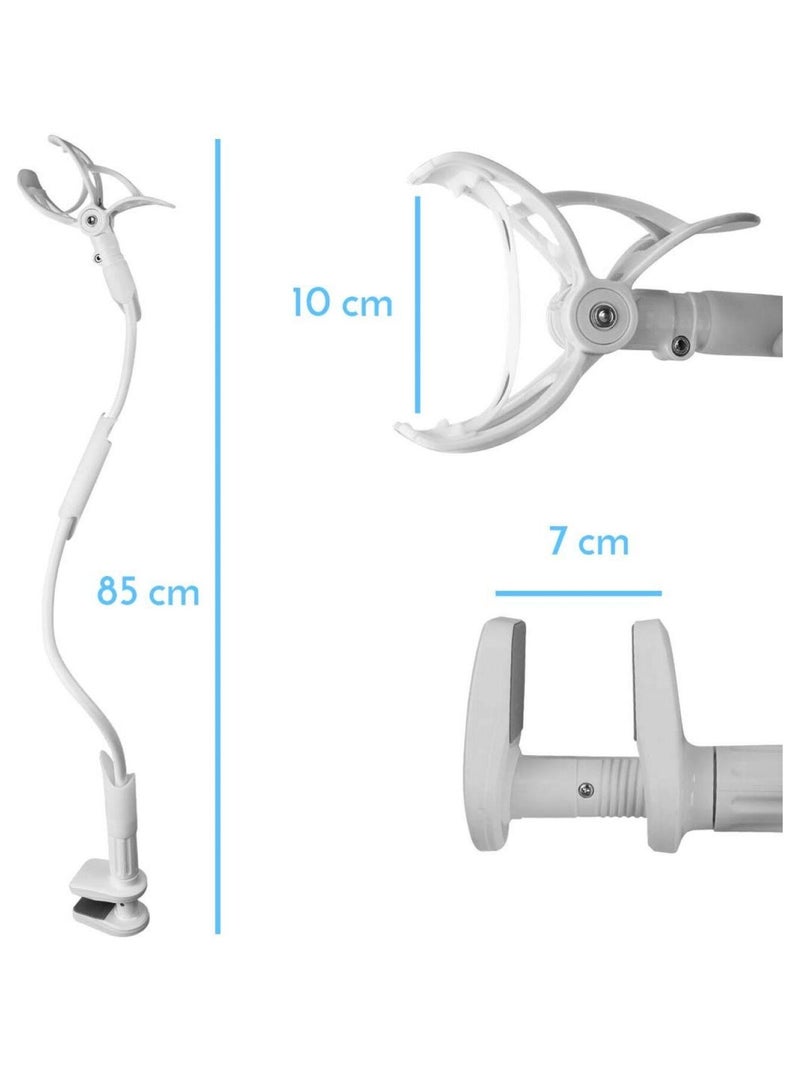 Lot de 2 supports universels pour camera bébé, babyphone, moniteur, Flex - Monsieur Bébé Blanc - Kiabi
