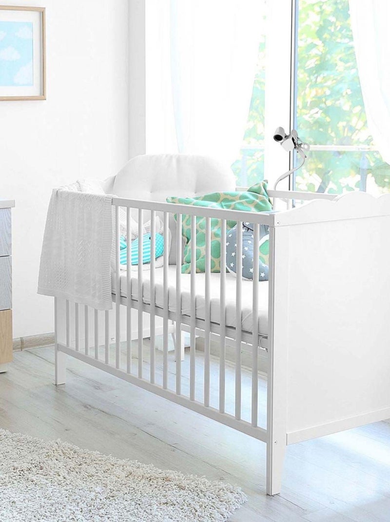Lot de 2 supports universels pour camera bébé, babyphone, moniteur, Flex - Monsieur Bébé Blanc - Kiabi