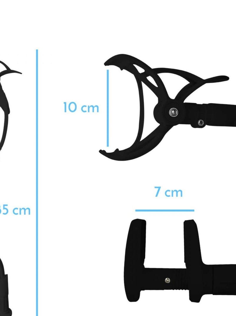 Lot de 2 supports universels pour camera bébé, babyphone, moniteur, Flex - Monsieur Bébé Noir - Kiabi