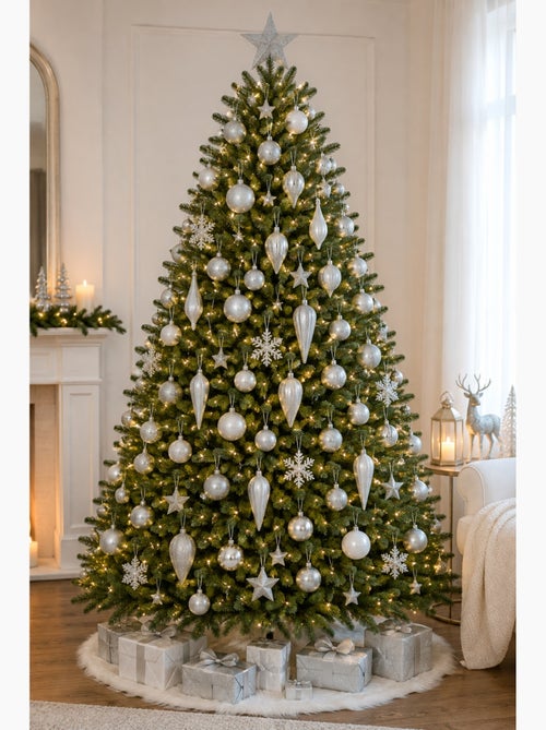 Lot de 2 suspensions de noël en forme de glaçon – argenté - Kiabi Lot de 2 suspensions de noël en forme de glaçon – argenté - Kiabi