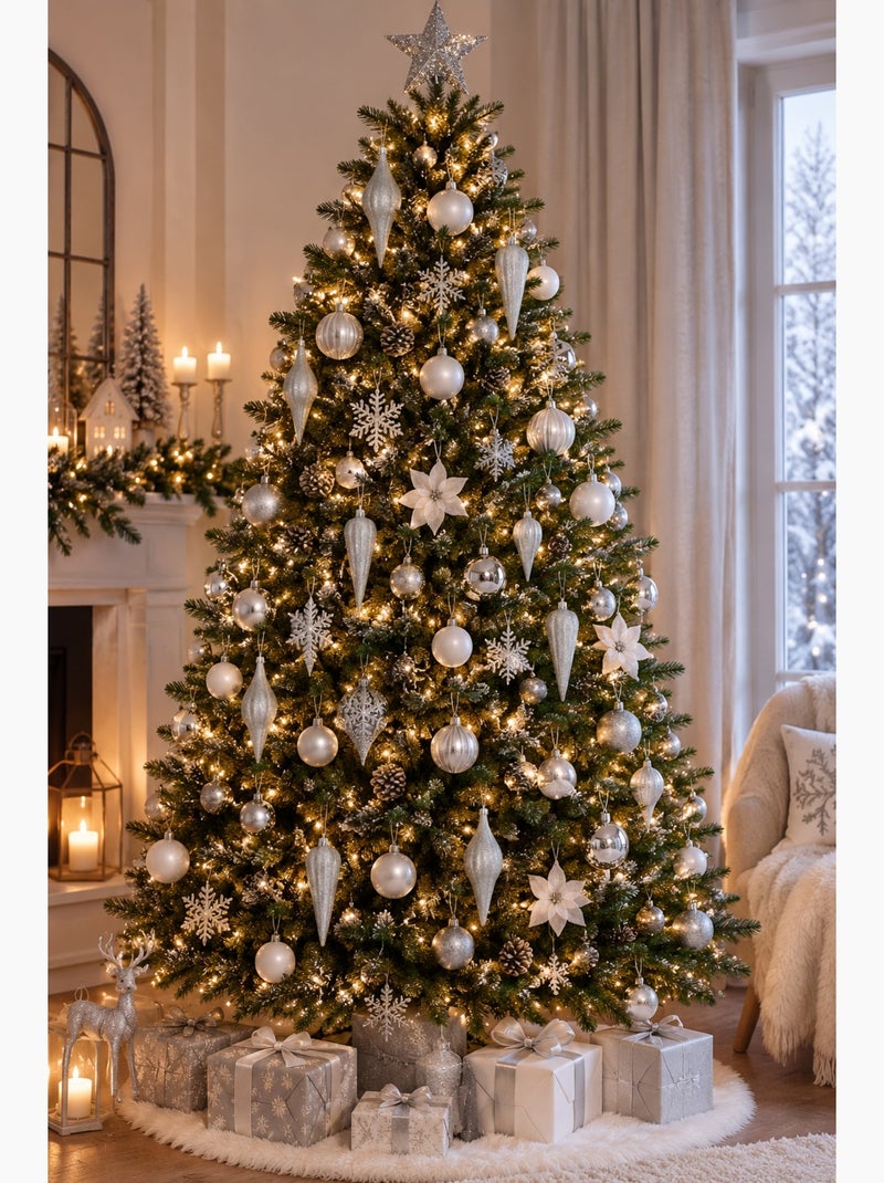 Lot de 2 suspensions de noël en forme de glaçon – argenté Gris - Kiabi