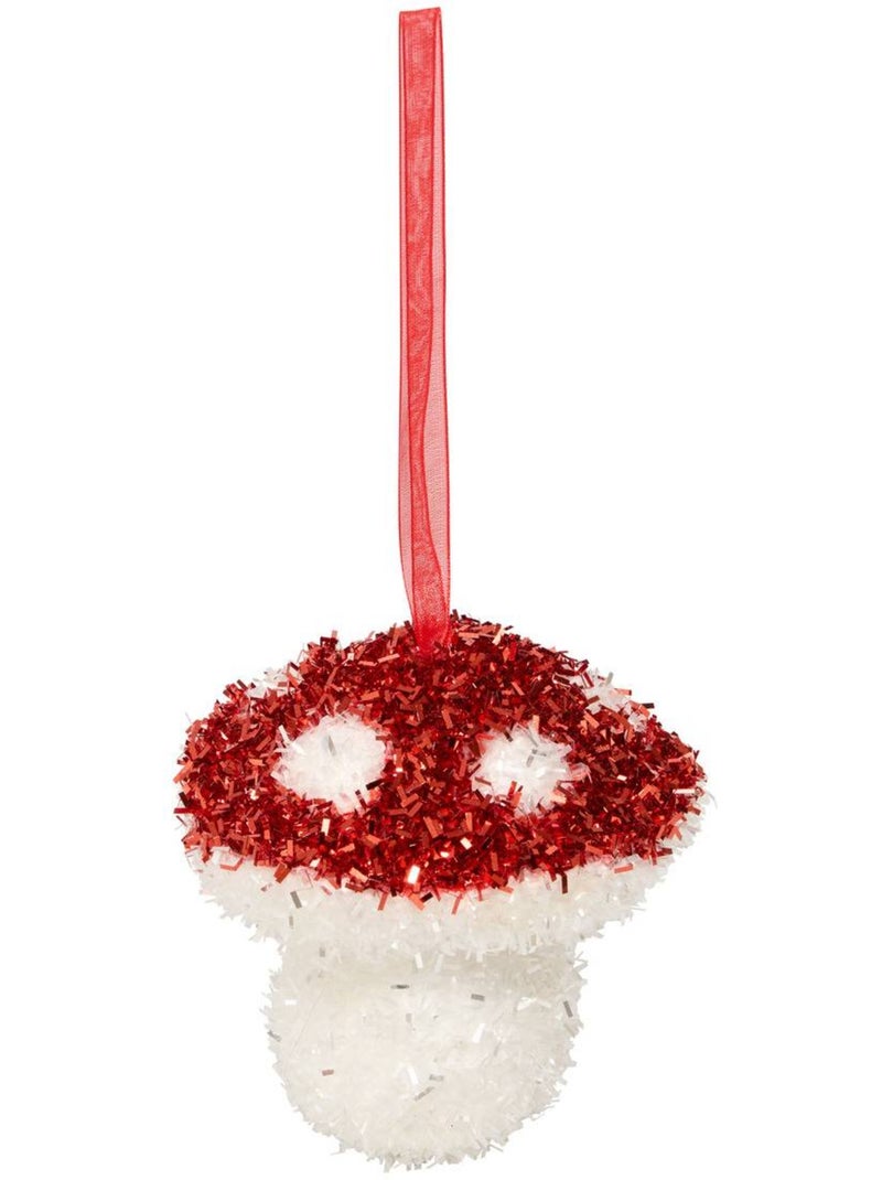 Lot de 2 suspensions de sapin champignon rouge et blanc 9 cm Multicolore - Kiabi