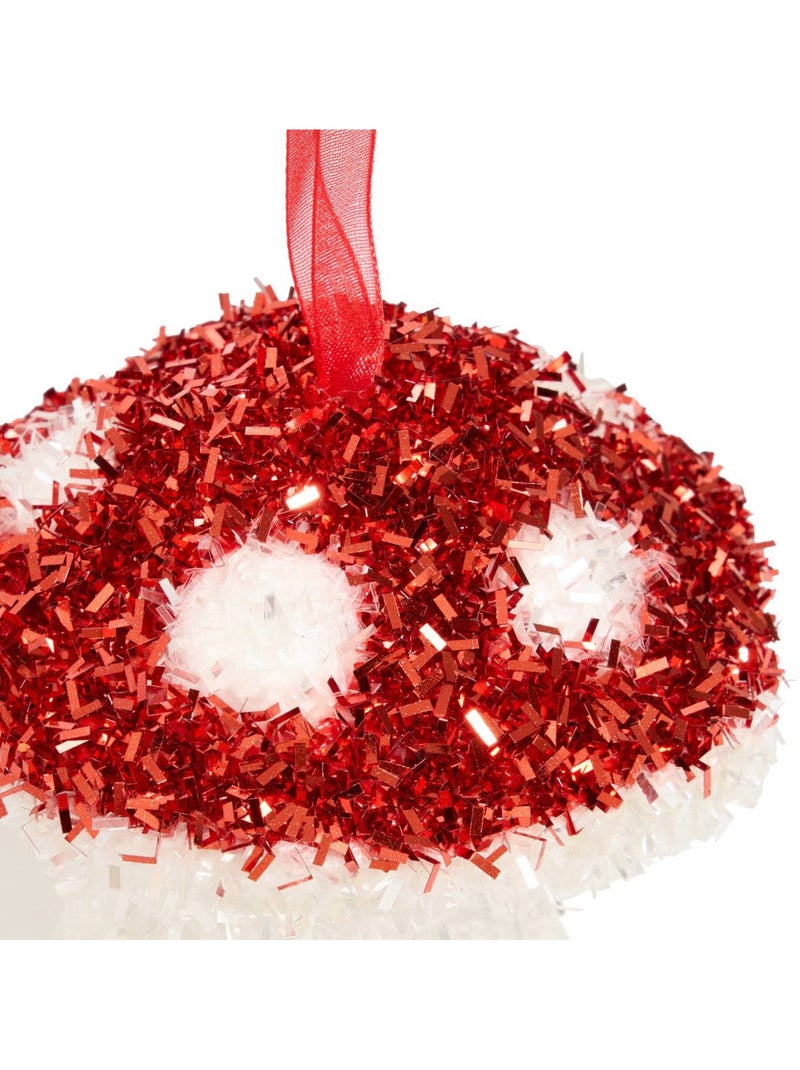 Lot de 2 suspensions de sapin champignon rouge et blanc 9 cm Multicolore - Kiabi