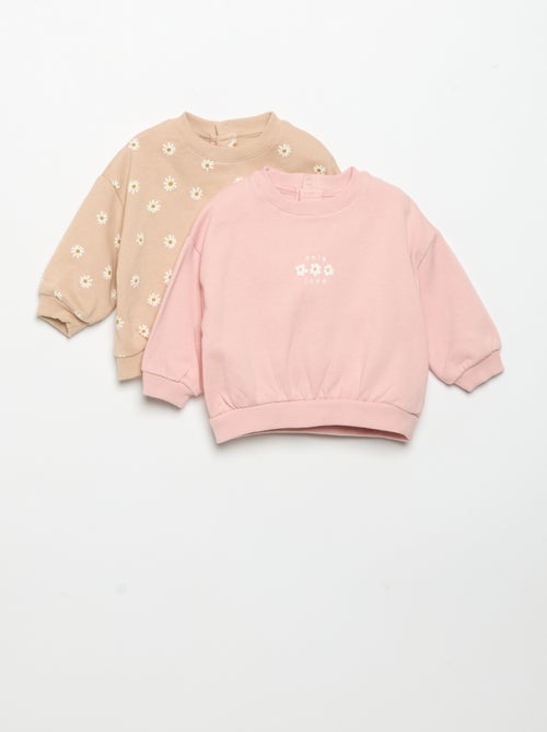 Lot de 2 sweat-shirts imprimés - Kiabi