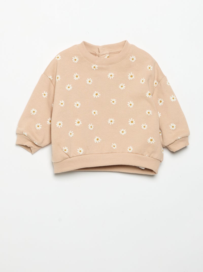 Lot de 2 sweat-shirts imprimés Beige - Kiabi