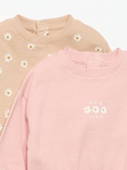 Lot de 2 sweat-shirts imprimés - Kiabi