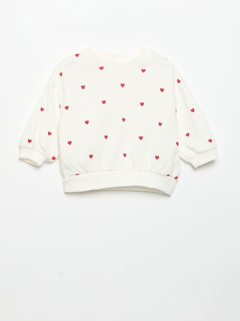 Lot de 2 sweat-shirts imprimés Blanc - Kiabi