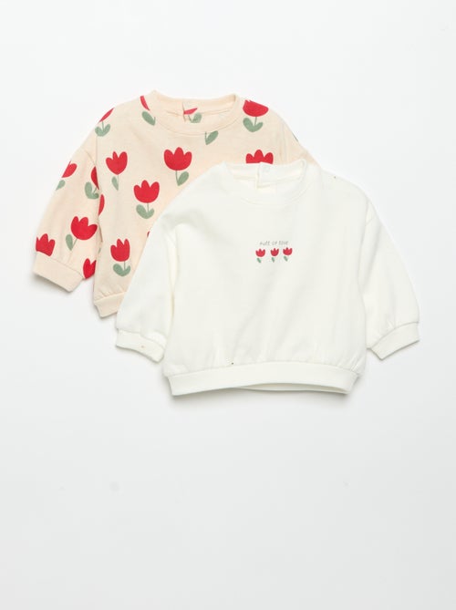 Lot de 2 sweat-shirts imprimés - Kiabi