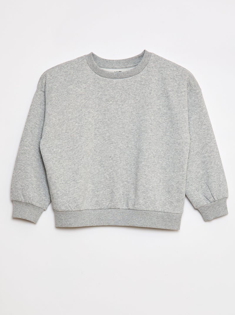 Lot de 2 sweats à col rond en molleton gratté Bordeaux - Kiabi