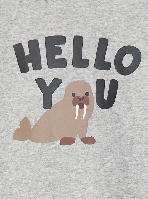 Lot de 2 sweats à col rond en molleton gratté - Kiabi