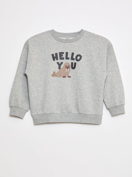 Lot de 2 sweats à col rond en molleton gratté - Kiabi