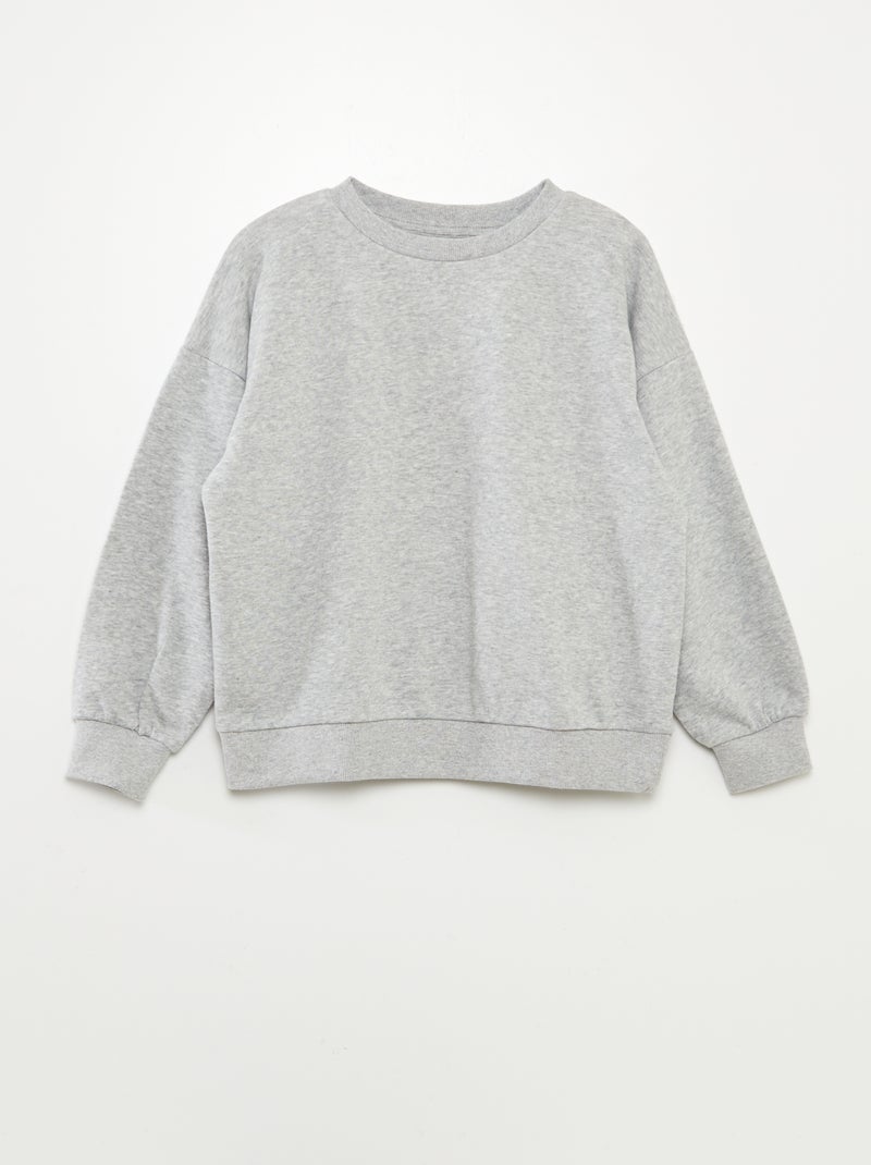 Lot de 2 sweats à col rond Noir/gris - Kiabi