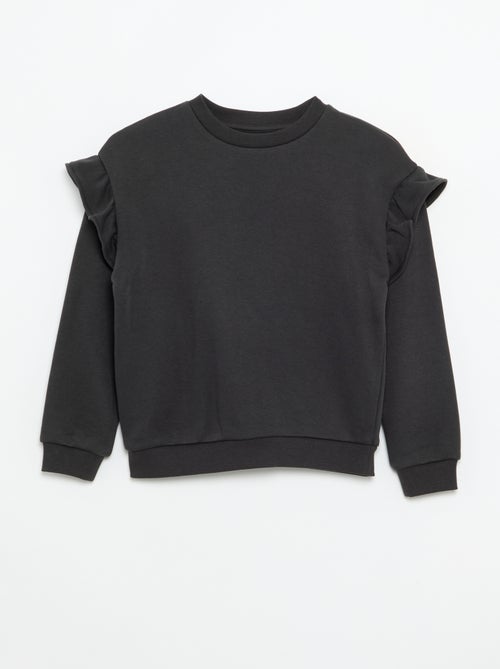Lot de 2 sweats avec volants aux épaules - Kiabi