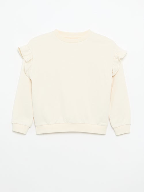 Lot de 2 sweats avec volants aux épaules - Kiabi