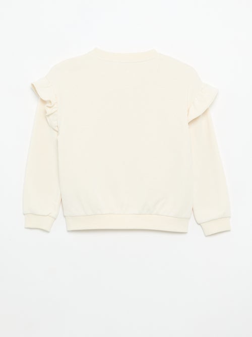 Lot de 2 sweats avec volants aux épaules - Kiabi