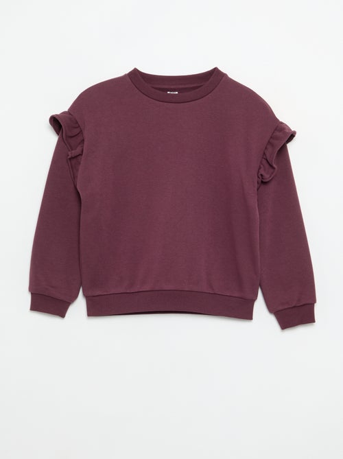 Lot de 2 sweats avec volants aux épaules - Kiabi