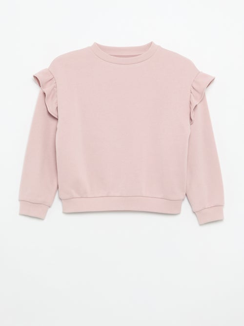 Lot de 2 sweats avec volants aux épaules - Kiabi