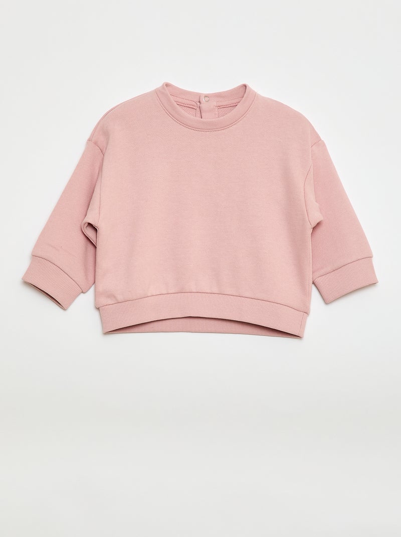 Lot de 2 sweats en french terry Rose - Kiabi