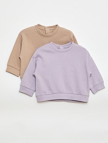Lot de 2 sweats en french terry