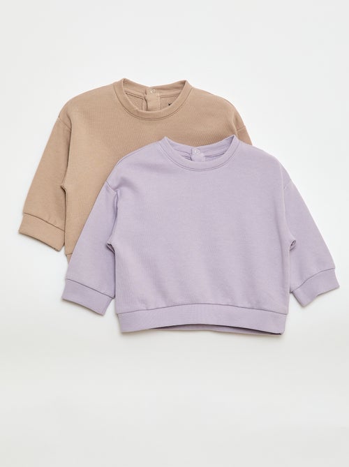 Lot de 2 sweats en french terry - Kiabi