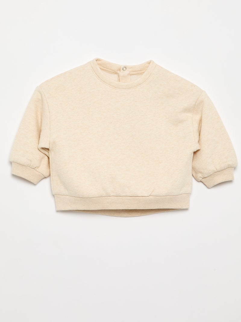 Lot de 2 sweats en molleton Beige - Kiabi