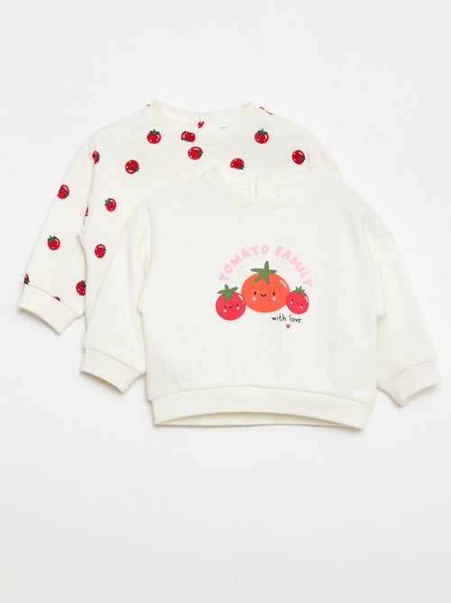 Lot de 2 sweats en molleton léger - Kiabi