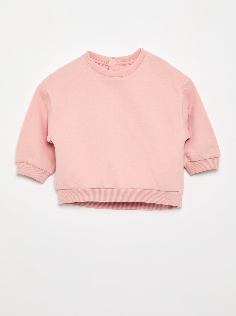Lot de 2 sweats en molleton Rose - Kiabi