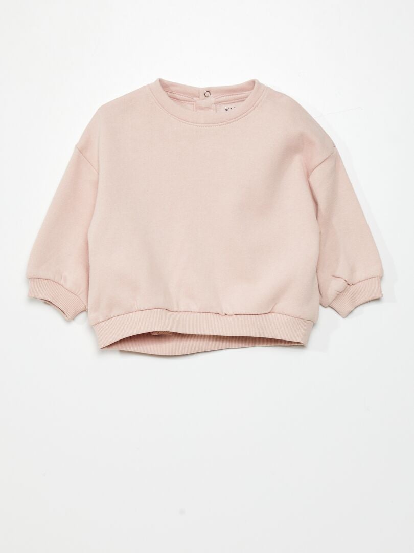 Lot de 2 sweats en molleton Rose/poudré - Kiabi