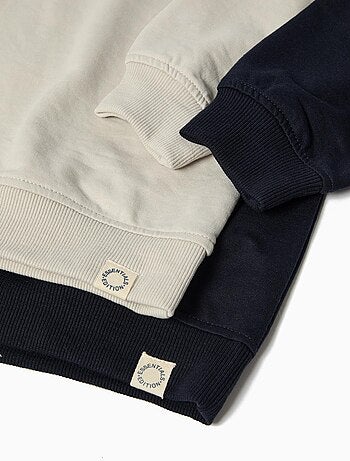 Lot de 2 sweats en peluche, MO Fashion