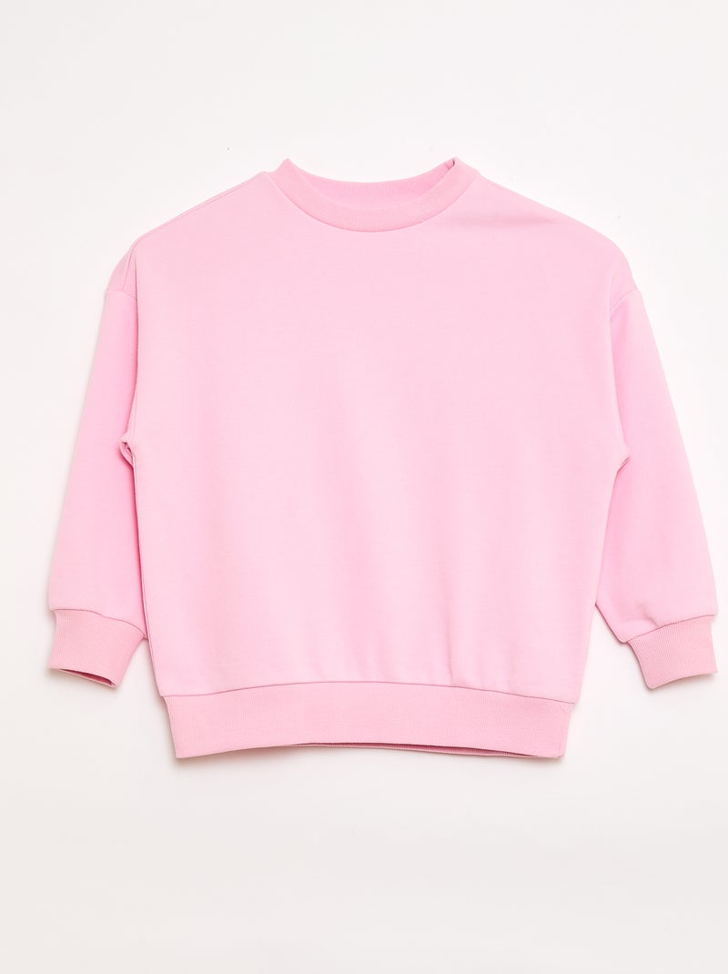 Lot de 2 sweats french terry en coton Rose - Kiabi