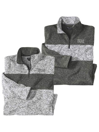 Lot de 2 Sweats Molleton Chiné Rocheuses  - Atlas For Men