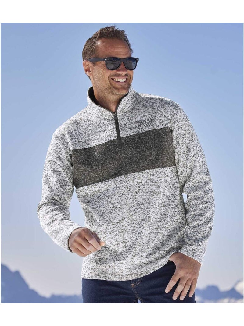 Lot De 2 Sweats Molleton Rocheuses - ATLAS FOR MEN Gris Kaki - Kiabi