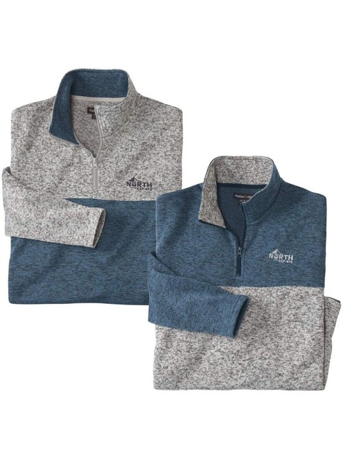Lot de 2 Sweats Molleton Sportwear - ATLAS FOR MEN - Kiabi