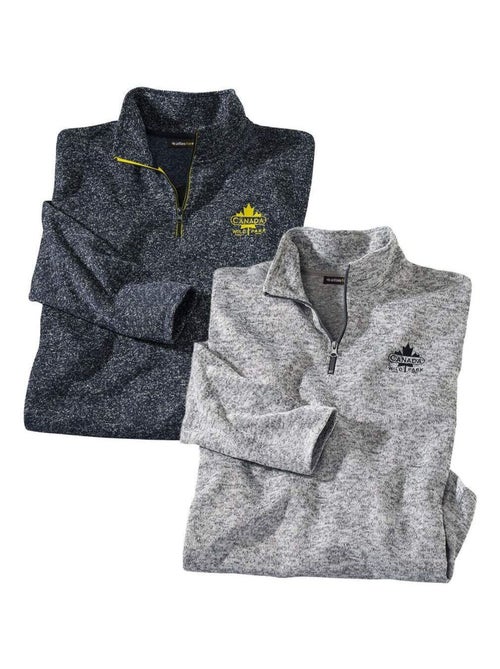 Lot de 2 Sweats Molleton Wild Park  - ATLAS FOR MEN - Kiabi