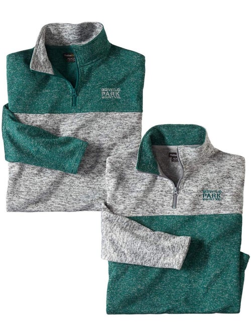 Lot de 2 sweats molleton wild park - atlas for men - Kiabi Lot de 2 sweats molleton wild park - atlas for men - Kiabi