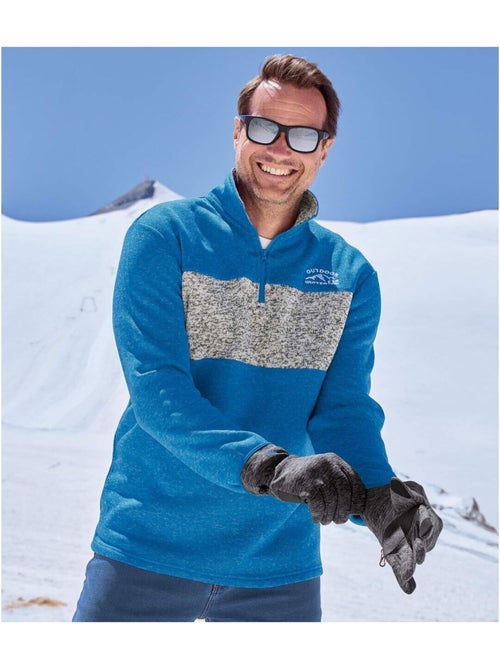 Lot de 2 Sweats Molleton Zippés Outdoor Winter   - ATLAS FOR MEN - Kiabi