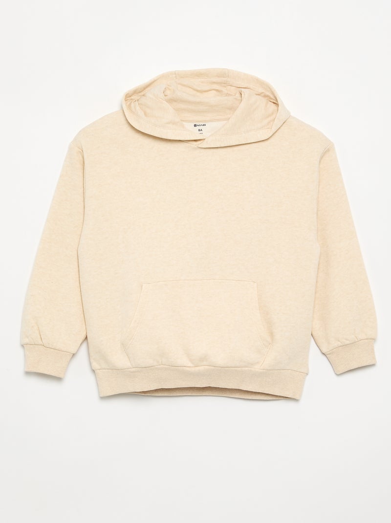 Lot de 2 sweats unis à capuche Beige - Kiabi