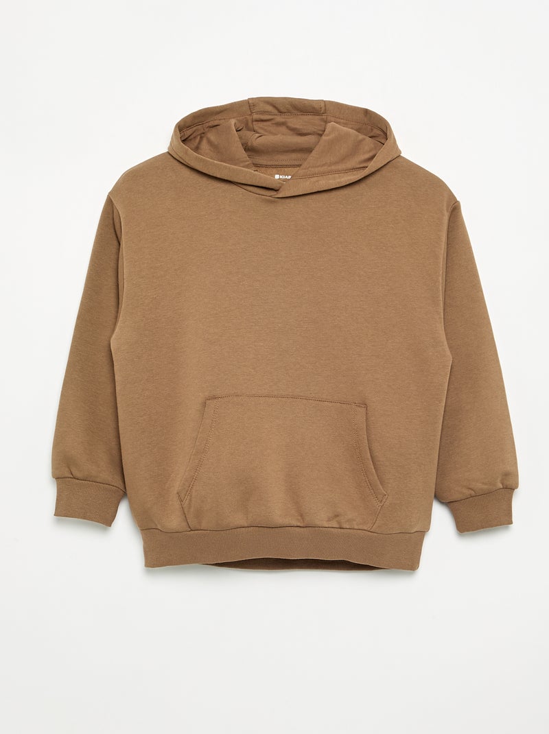 Lot de 2 sweats unis à capuche Beige - Kiabi